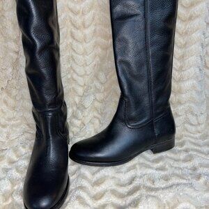 Frye Cara Roper Tall women's boot, size 7.5 M, black leather